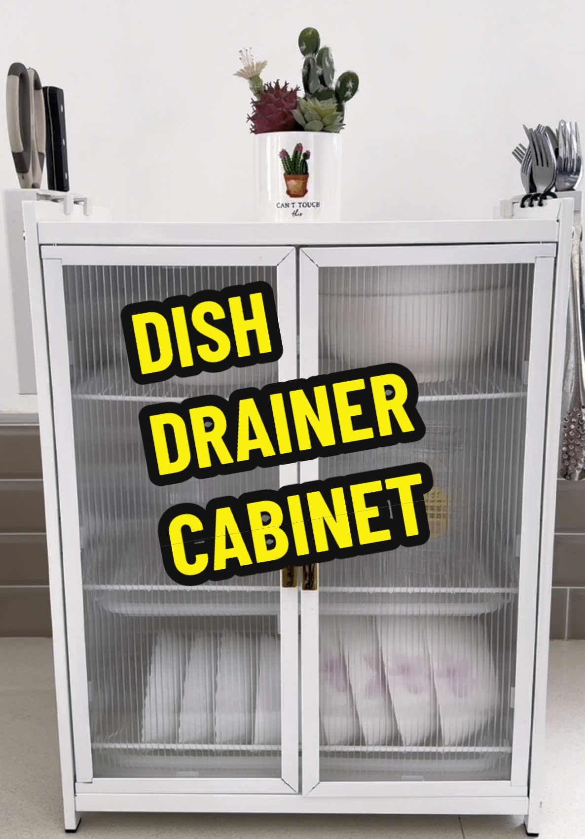 Gandaaa so much 🥹🤍 #dishdrainercabinet #dishcabinet #dishdrainer #tiercabinet #3tierdishrack #storagecabinet #gooreestyle#goodgreenlife  