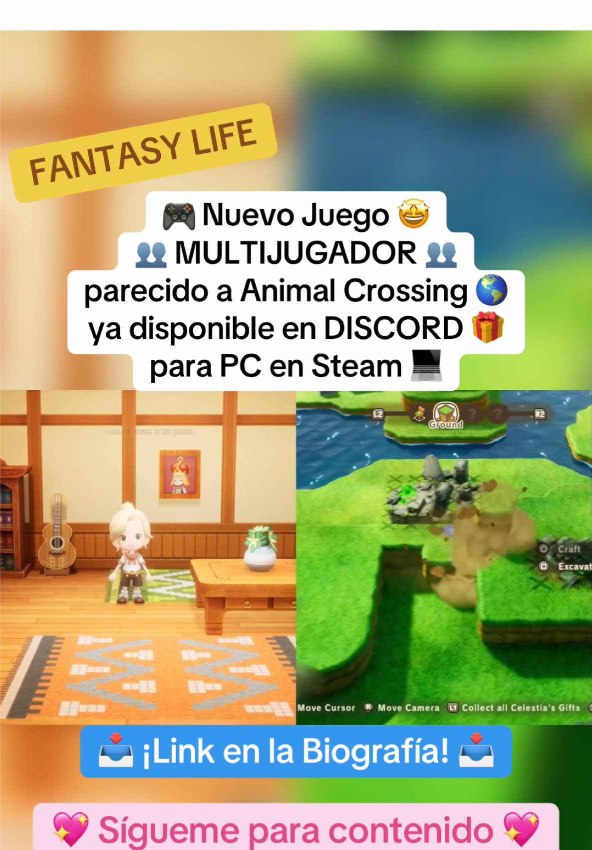 🎮 Nuevo Juego 🤩 MULTIJUGADOR 👥 parecido a Animal Crossing 🌎 ya disponible en DISCORD 🎁 para PC en Steam 💻 #fyp #parati #gratis #juegosgratis #pivigames #veroxpivigames #pc #juegospc #steam #accesoanticipado #multijugador #animalcrossing #animalcrossingnewhorizons #fantasylife 