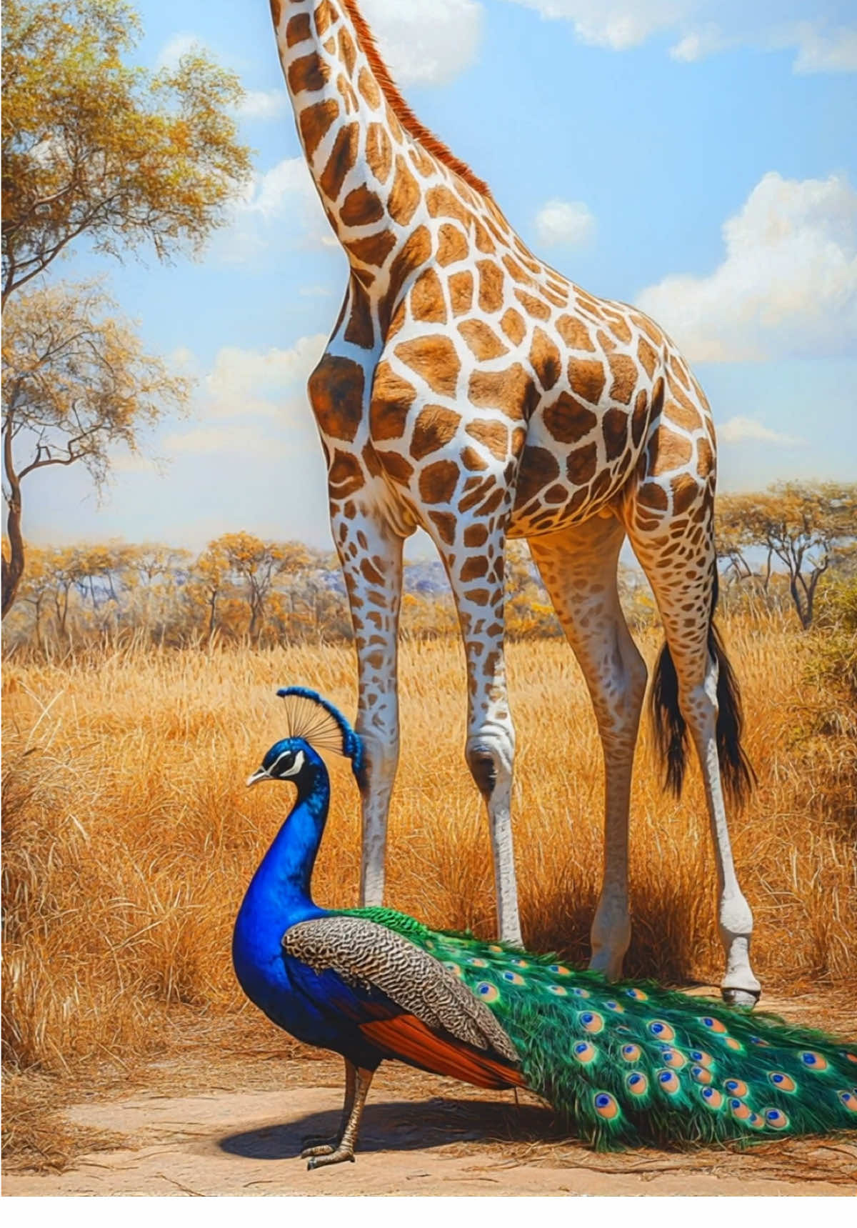 Giraffe and Peacock Fusion #ai #aiart #fusion #hybrid #aivideo #animal #animalfusion #midjourney #midjourneyart #artificialintelligence #fyp #viralvideos 