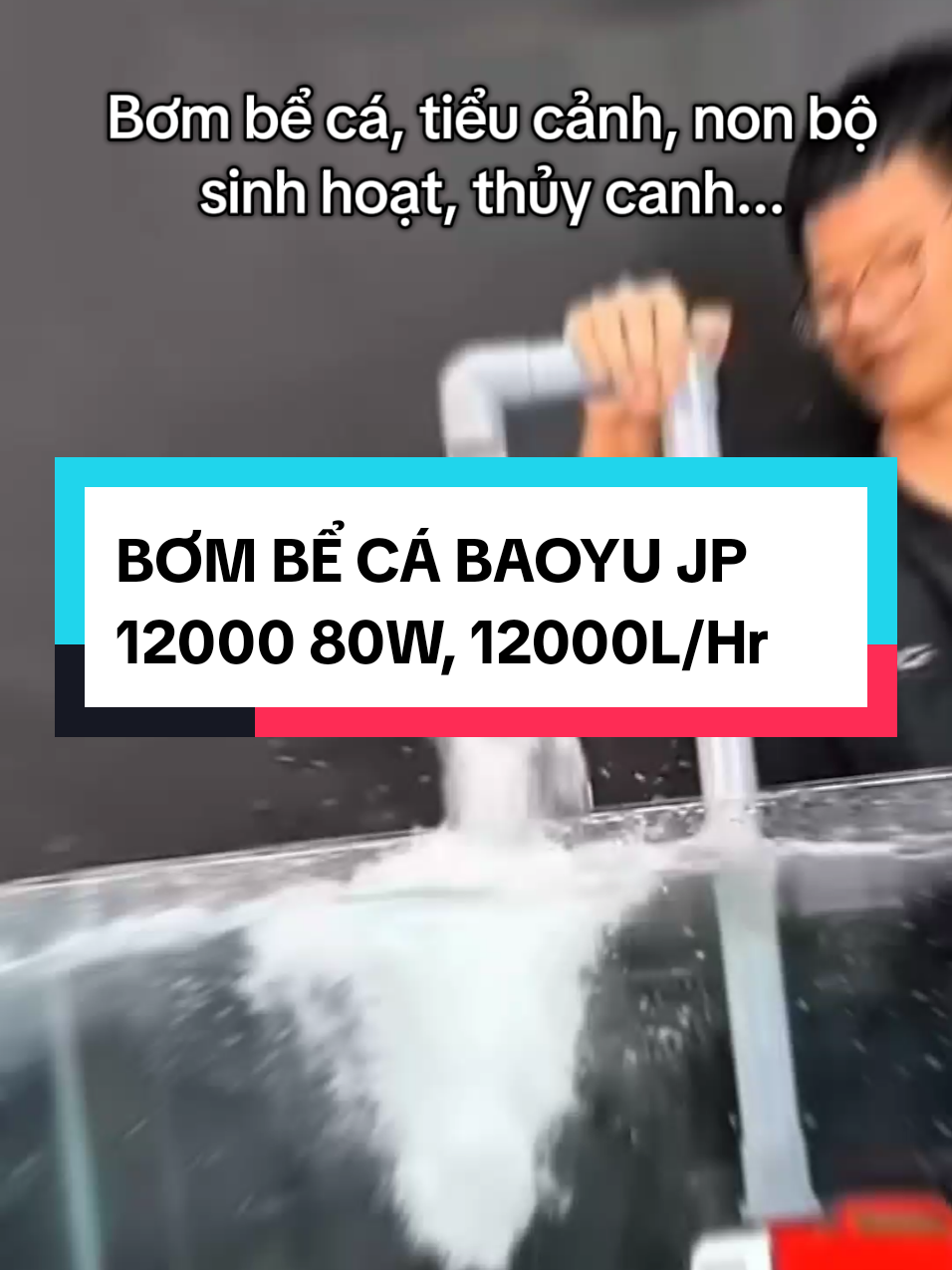 BƠM BỂ CÁ BAOYU JP 12000 80W, 12000l/Hr lọc nước bể cá, sinh hoạt, thủy canh, tiểu cảnh.. #maybomnuocbeca #loctranduoi  #maybomnuochoca #bombaoyu  #baoyuip3000 #baoyuip4000  #baoyuip5000 #baoyuip7000  #baoyuip8000 #baoyuip10000  #baoyuip12000 #cakoi  #bomhoca #bomthuycanh  #bomchim #bomtangap 