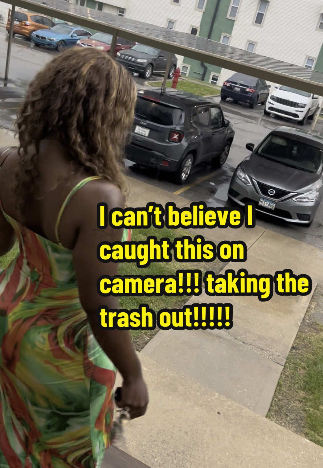 I can’t believe I caught this on camera!!! taking the trash out!!!!! #viral  #fyp  #trend 
