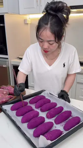 Làm bánh khoai lang tím không cần lò nướng cũng vô tư luôn