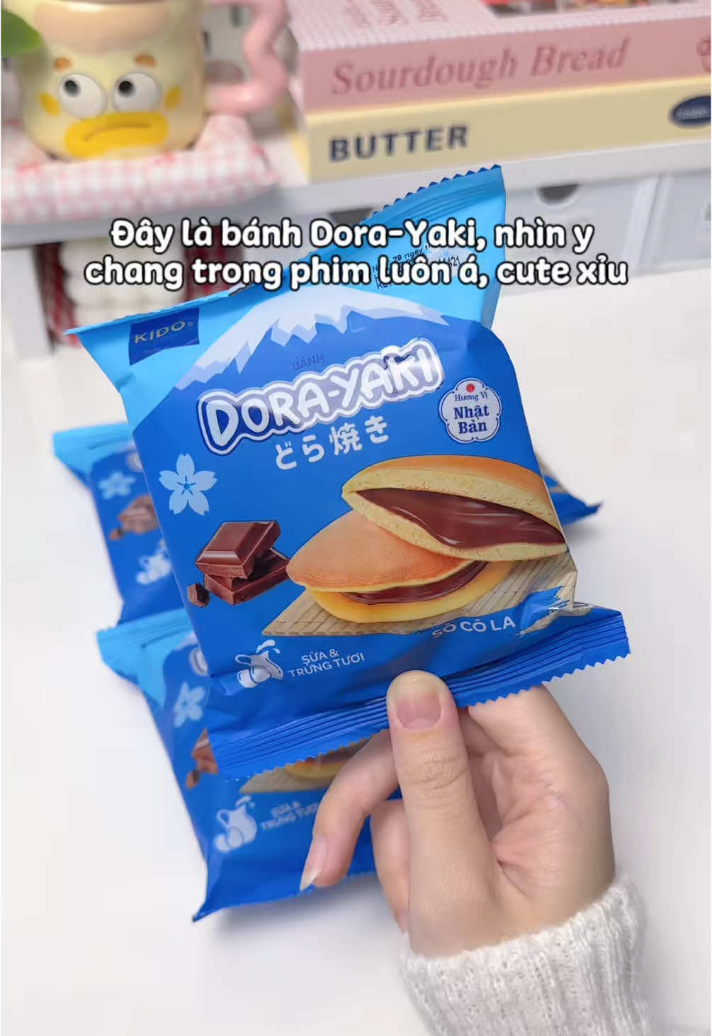 Bánh rán giống với bánh của Doraemon nèe #dorayaki #banhran #banhrandoraemon #anvat #fyp #xh #xuhuong 