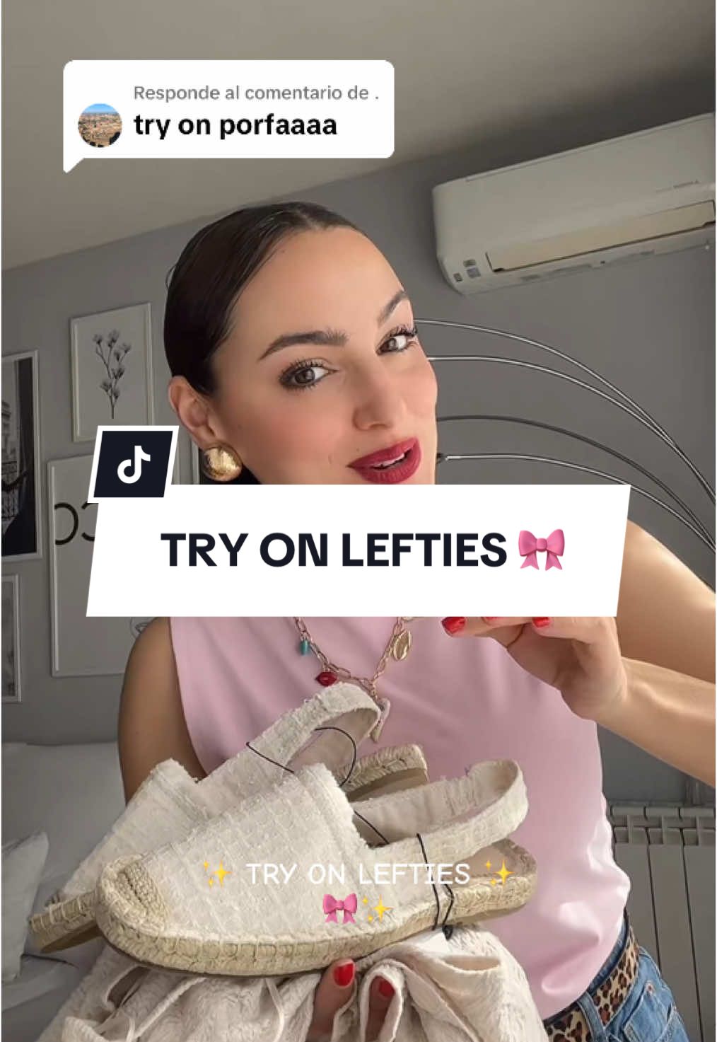 Respuesta a @. las referencias de este Try On de Lefties por aquí amigassss 🎀✨:  ✨ Falda blanca 1072/303/250 ✨ Top crop punto 1602/341/250 ✨ Pantalón fluido Kaki 1922/330/506 ✨ Top volantes 5121/359/712 ✨ Alpargatas blancas planas 1307/591/002 La falda aparece agotada por momentos, espero que tengáis suerte 🤞🏼🩷 Besitos mis reinasssss  #tryonlefties #lefties 