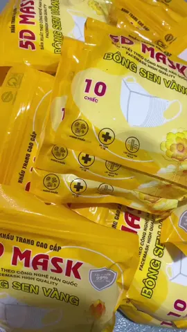 Thùng 500c Khẩu trang bông sen vàng #khautrangbongsenvang5d #khautrangchongnang #vairal #xuhuong2025 