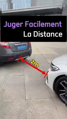 comment juge la distance des voitures astuce simple  #voitureautomatique #cars #voiture #astuce #mechanic #manuel #autoecole #auto 