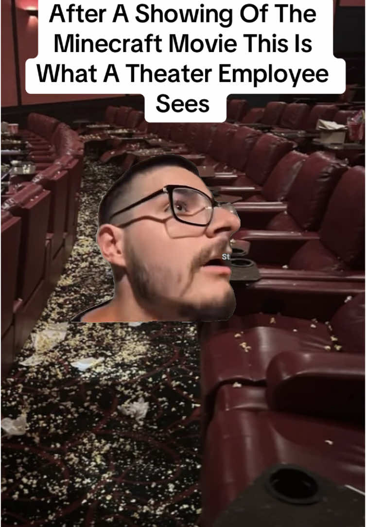 The movie theater employees can’t believe what they see #Minecraft #movie #employees #employee #movietheater 