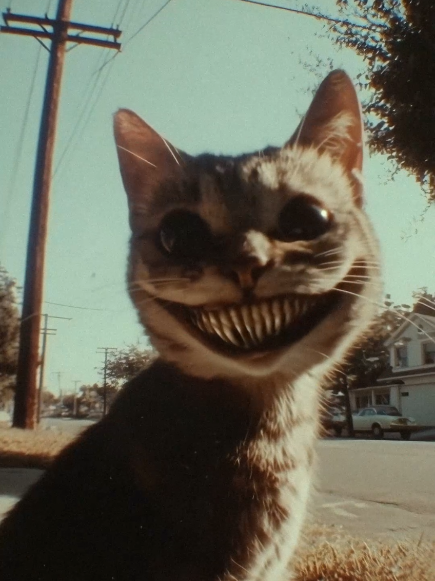 What is it about them that makes them always look like little angels? #cat #creepy #meow #kitty