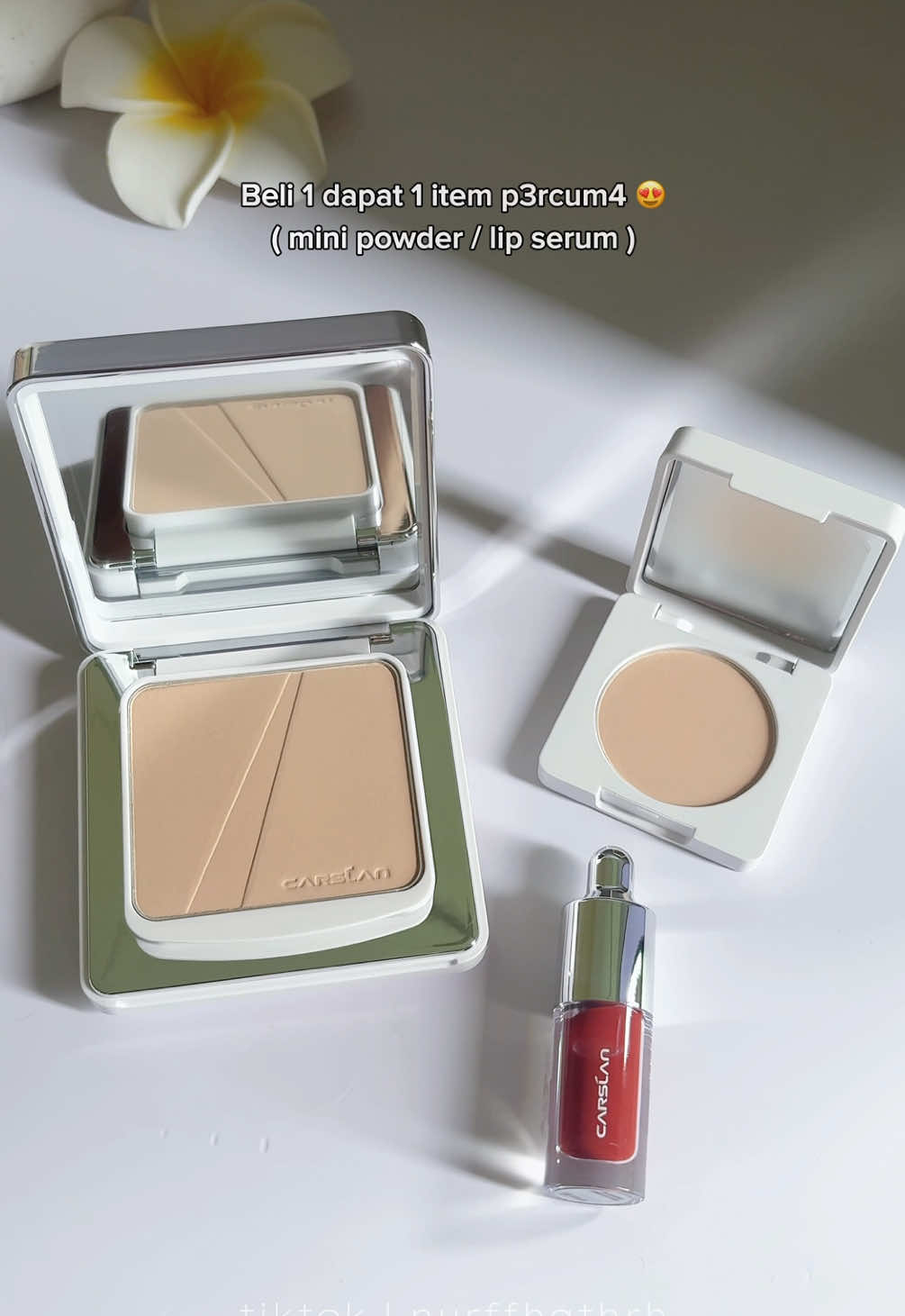 muka berminyak ? cepat berpeluh ? pls try pressed powder ni ! #CARSLAN #carslanmy #carslanpowder #pressedpowder #sunscreenpowder 