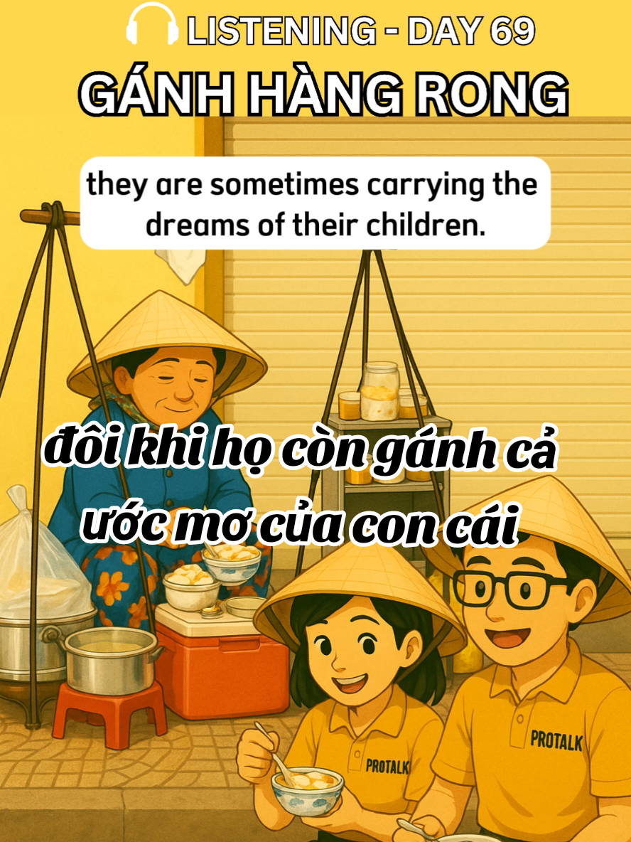 Trả lời @trungluu24 Luyện nghe nói Tiếng Anh cấp độ B1 | Chủ đề: Vietnamese street vendors #protalkenglish #tienganhphanxanhanh #luyennoitienganh #luyennghetienganh #LearnOnTikTok #tienganhmoingay #ganhhangrong #vietnameseculture 