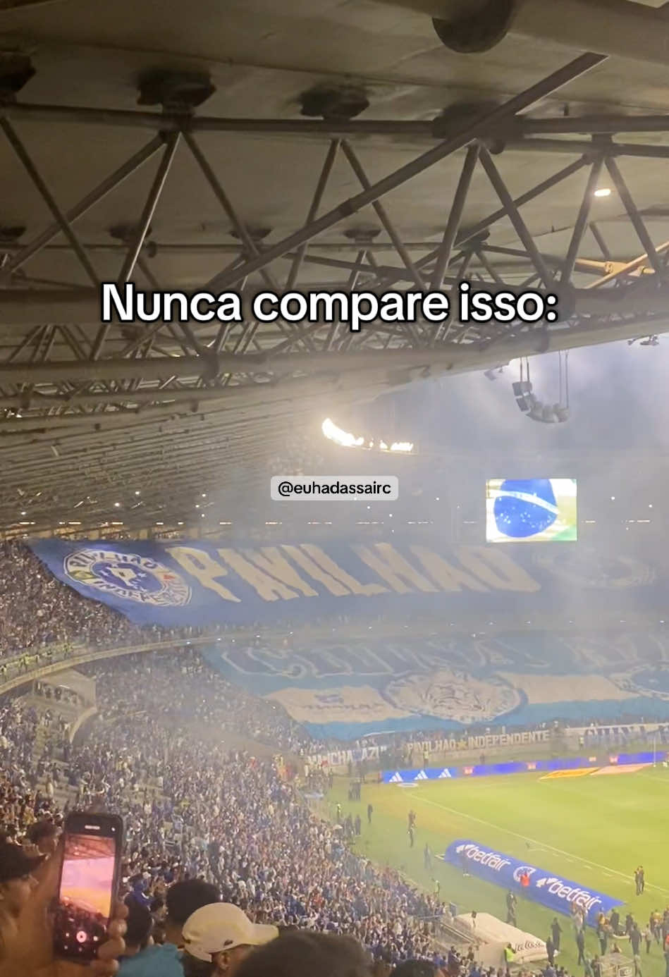 Não tem torcida melhor e maior que a do Cruzeiro Esporte Clube  💙🤍 #cruzeiro #torcidaorganizada 