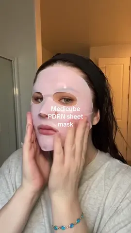 Trying out the Medicube PDRN pink collagen mask that supposedly has salmon DNA 🧬  have you tried it?  @medicube global  • • • • • • • • #skincare #medicube #medicubecollagen #medicubesalmonpdrn #fyp #skintok #glowingskin #plumpskin #Love #viralvideo #dryskin #dryskintips #eczema #acneprone 