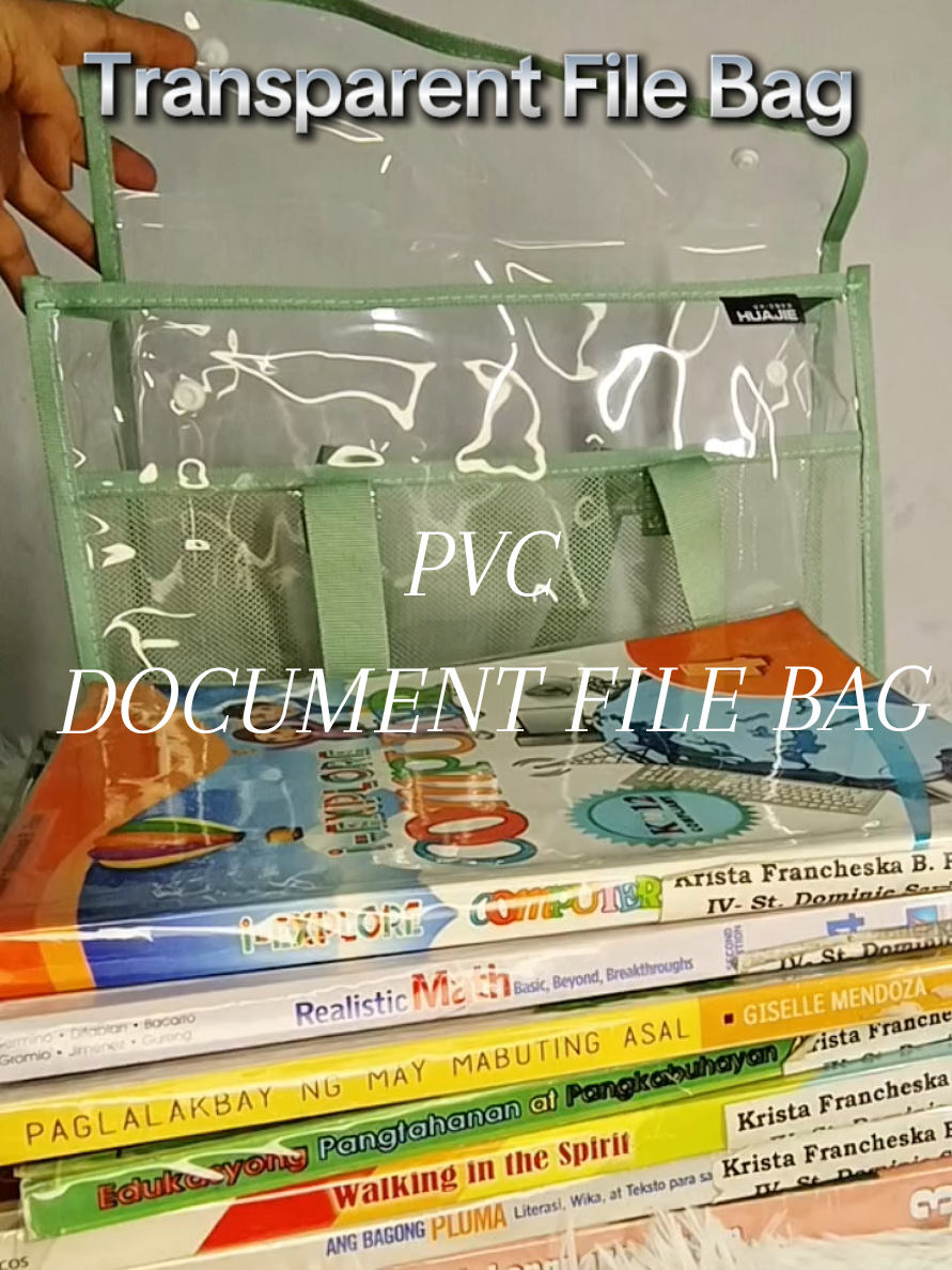 Hindi kasya ang books sa bag mo? Try mo itong PVC TRANSPARENT FILE BAG.  #filebag #bagforschool #schoolessentials #schoolbags 