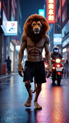 Poor lion guy #catsoftiktok #lion #ai #funnyvideos #skit #workout 