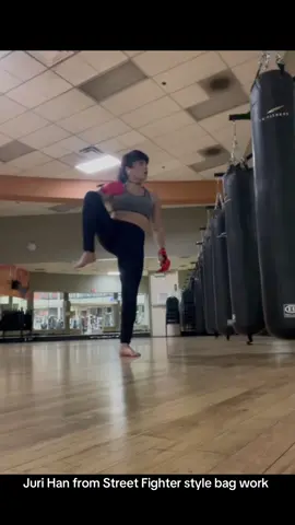 trying to develop power using one legged stances. It’s very tricky and it does catch people off guard in sparring but once they see it, they start to expect it  at least it looks cool.
