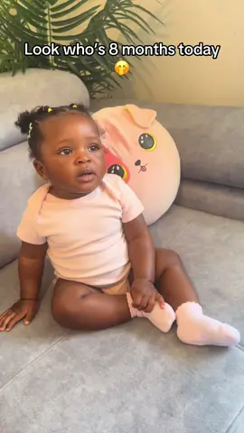 Look who’s 8 months today 🤭Growing up so fast and stealing all the hearts. 💖   #8monthsold #babymilestone #proudmom #myprincess #beautifulmoment #cutestvibes #tiktokbaby #mydaughterismyworld 