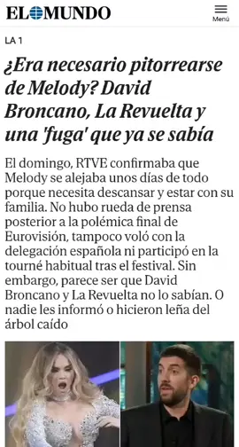 BRONCANO SE PITORREA DE MELODY #rtve #noticias #news #larevuelta #broncano 