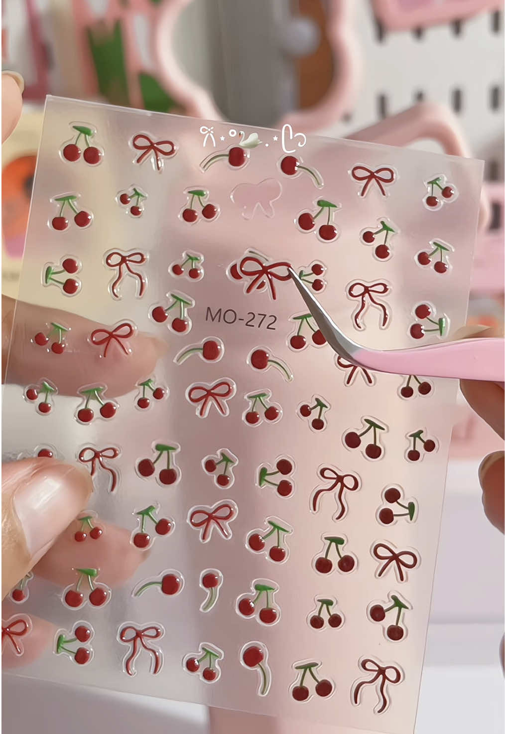 sign mo na to para lagyan ng design ang tumbler mo🎀 #stickers #nailstickers #aesthetic #ribbon #cherry #tumbler #design #fyp #aquaflask 