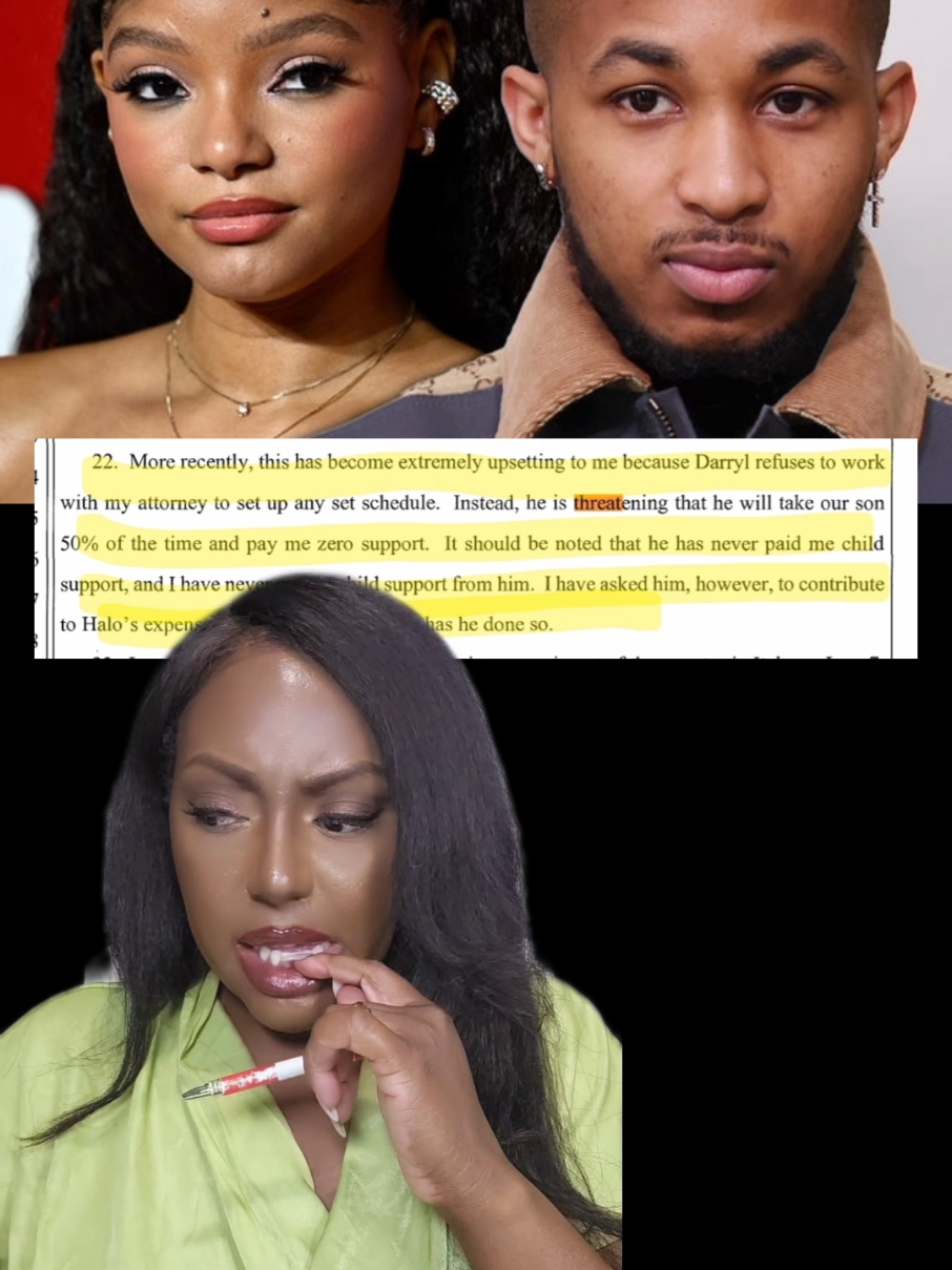 Halle Bailey Says DDG Threatens Her with 50/50 Custody. Do you think she did this for control? #hallebailey #ddg #domesticviolence #abuse #Halo #custodywars #restrainingorder #skaijackson #trending  Halle Bailey DDG Custody 