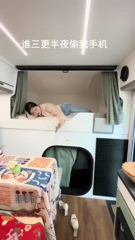 she is spending night in truck #outdoor #rvtruck #viral #campingtruck #outdoor 