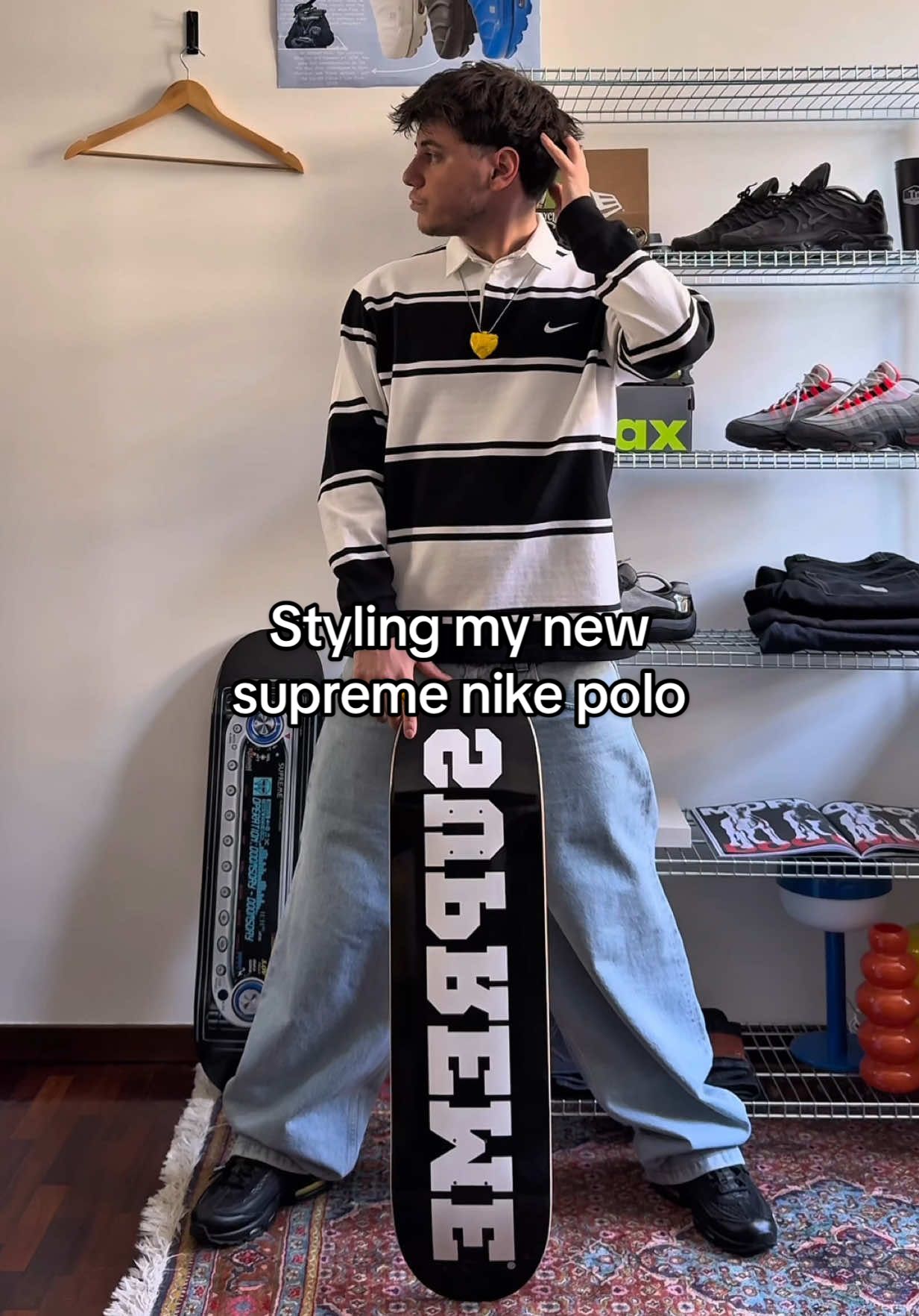 Supreme x Nike polo #streetwear #airmax95 #fashion #supreme #fyp #OOTD #styling #outfitinspo #nike #fashiontiktok 