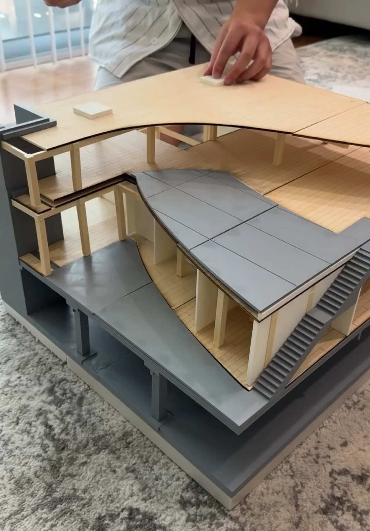 making final model  ✍️: @ryxnli  floors 1 & 2 are up - - - @uscgradarchitecture @uscarchitecture #architecture #gradarchitecture #architect #model #architecturelovers 