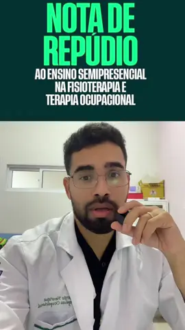Nota de repúdio do COFFITO ao ensino semipresencial na Fisioterapia e Terapia Ocupacional. #terapiaocupacional #fisioterapia 