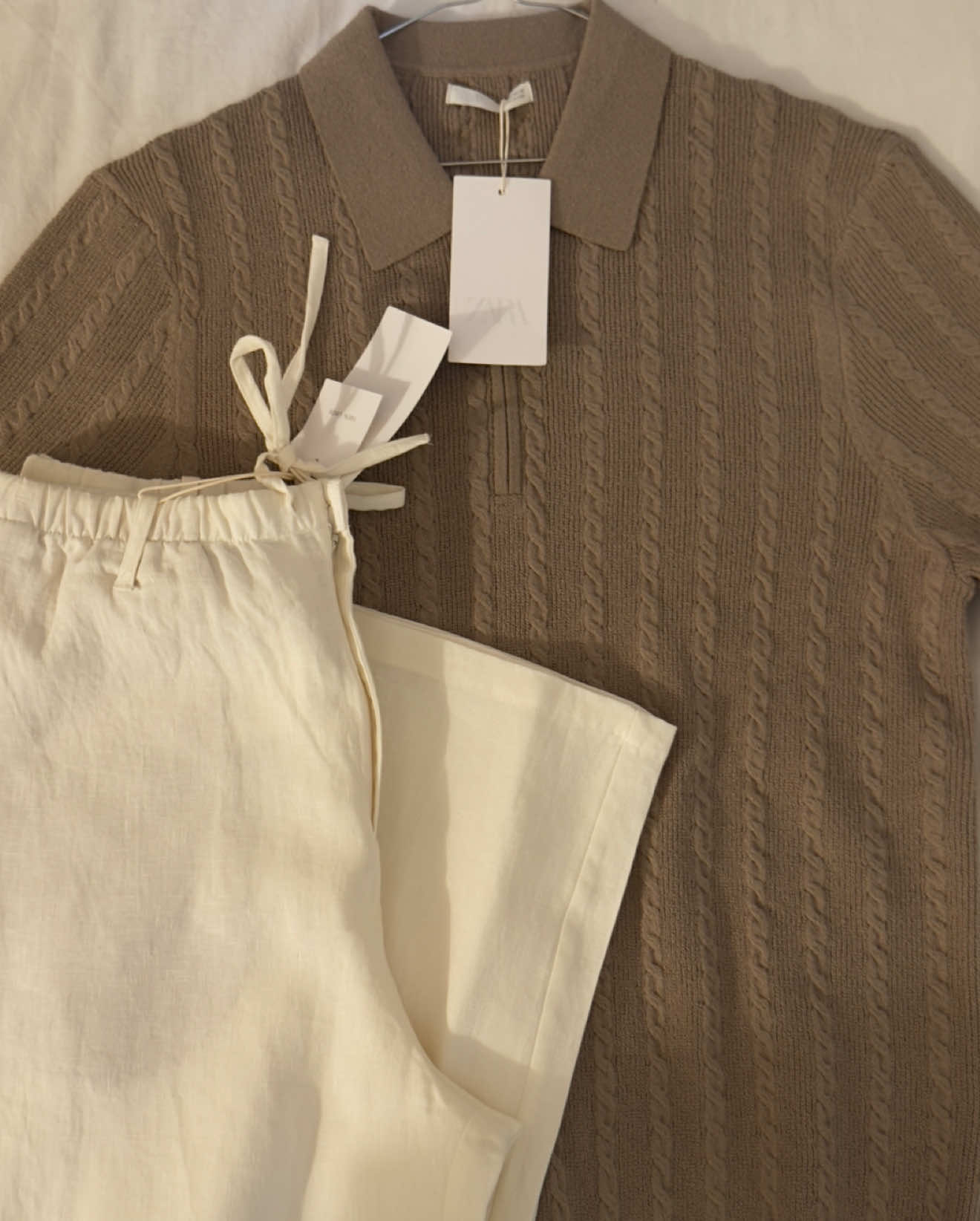 ‏✨S.C and  INSTA for more outfits T-Shirt :ZARA (3920664) Linen trousers: ZARA(1195438) Shoes:MASSIMO DUTTI #fy #fypage #explore #fyp 