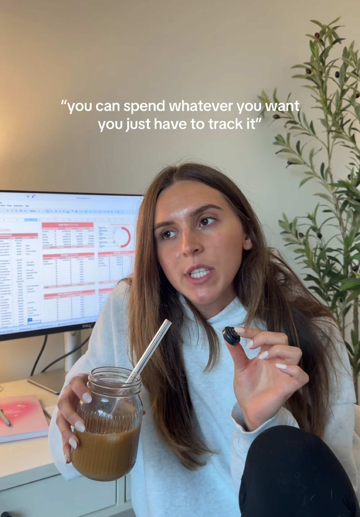 the budget spreadsheet i use is on my profile but use whatever you want it doesn’t matter if it’s a notes app in your phone just TRACK IT 