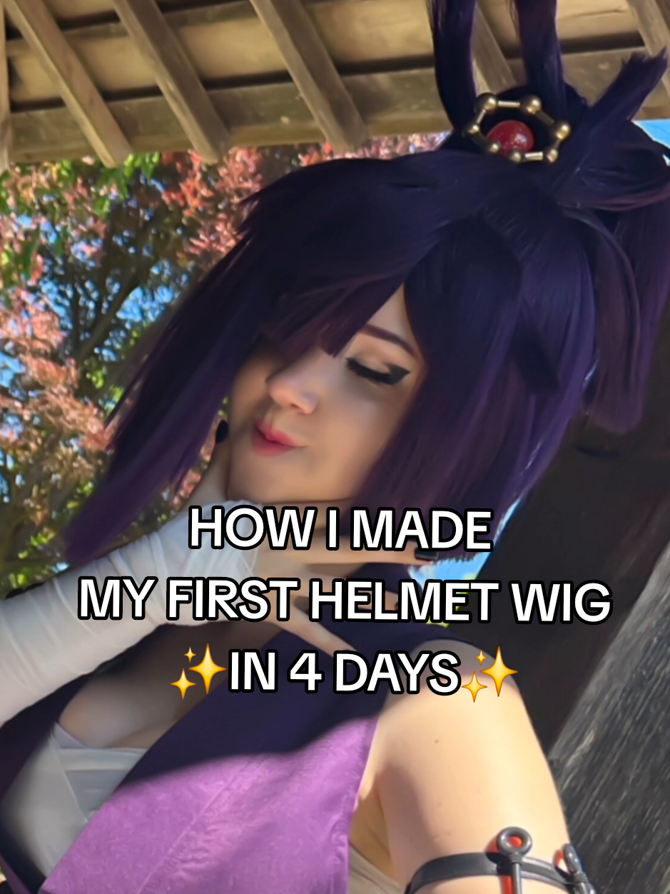 I like tha end. owo hehe..💜🫧 #cosplay #helmetwig #yuzuriha #yuzurihacosplay #hellsparadise #cosplaywig #mood #random #fy #fyp 