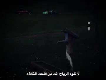 لا تلوم الرياح انت من فتحت النافذه