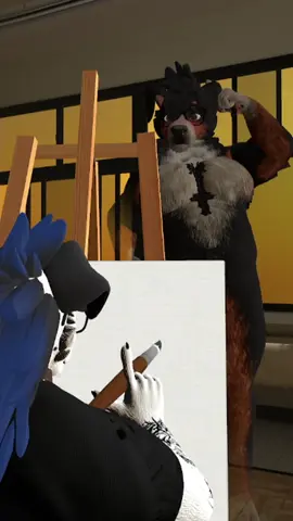 when your model is too hot to paint...#vrchatfunny #furrylove #vr #furryvrchat #furryvrchat #furrytiktok #vrc #furryfandom #furries #vrchatmemes #fyp #painting 