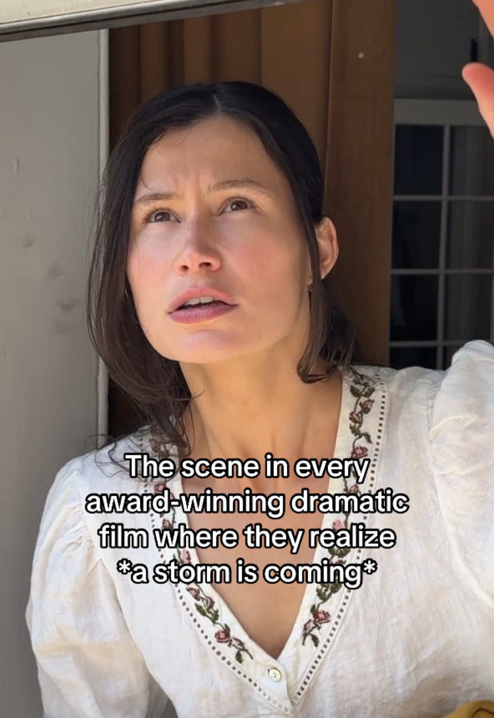 Next scene is mom bookin it in a rusty truck through debris 
