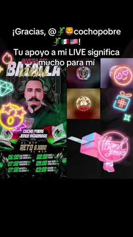 🦎🦁cochopobre🦎🇲🇽🇺🇸, gracias por tu valioso apoyo en mi LIVE. Seguiré esforzándome para crear contenido LIVE aún mejor.@🦎🦁cochopobre🦎🇲🇽🇺🇸 #tiktoklive #livehighlights #livegift #moneygun #pistoladedinero 