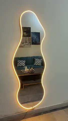 2 by 6 feet wavy mirror with LED lights! Perfect for modern rooms & salons. Limited stock available! DM now or WhatsApp 03101030245.   #WavyMirror #LEDMirror #RoomDecor #MirrorWithLights #InteriorDesign #UniqueMirrorShop #AestheticMirror #FullLengthMirror #TikTokShopping