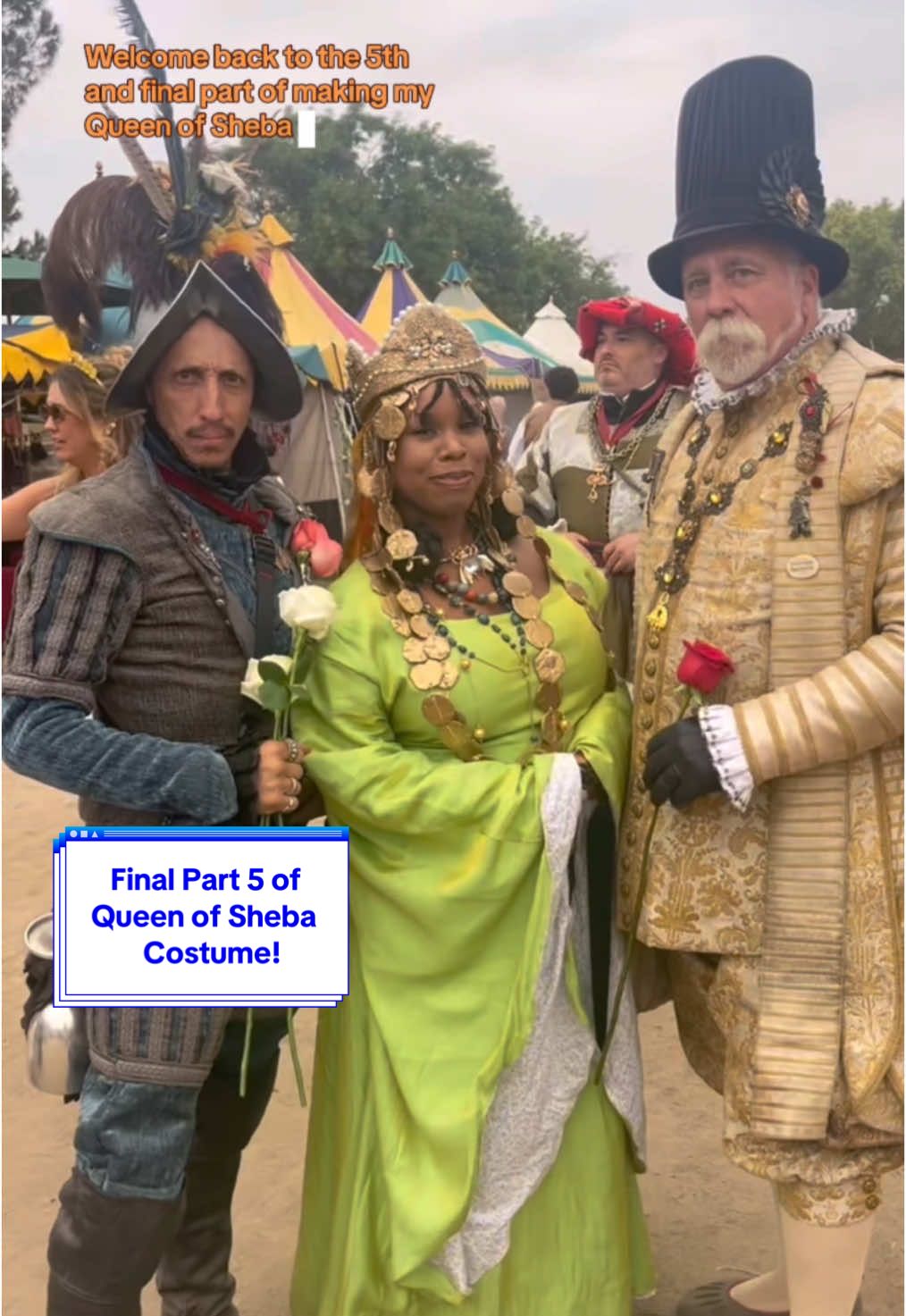 Part 5, reuploaded cos TikTok removed my sound 🙄 Thanks for watching! 💗#rennaissancepleasurefaire #queenofsheba #rennaissance #costume #DIY #cosplay #blackpeople #irwindalepleasurefaire 