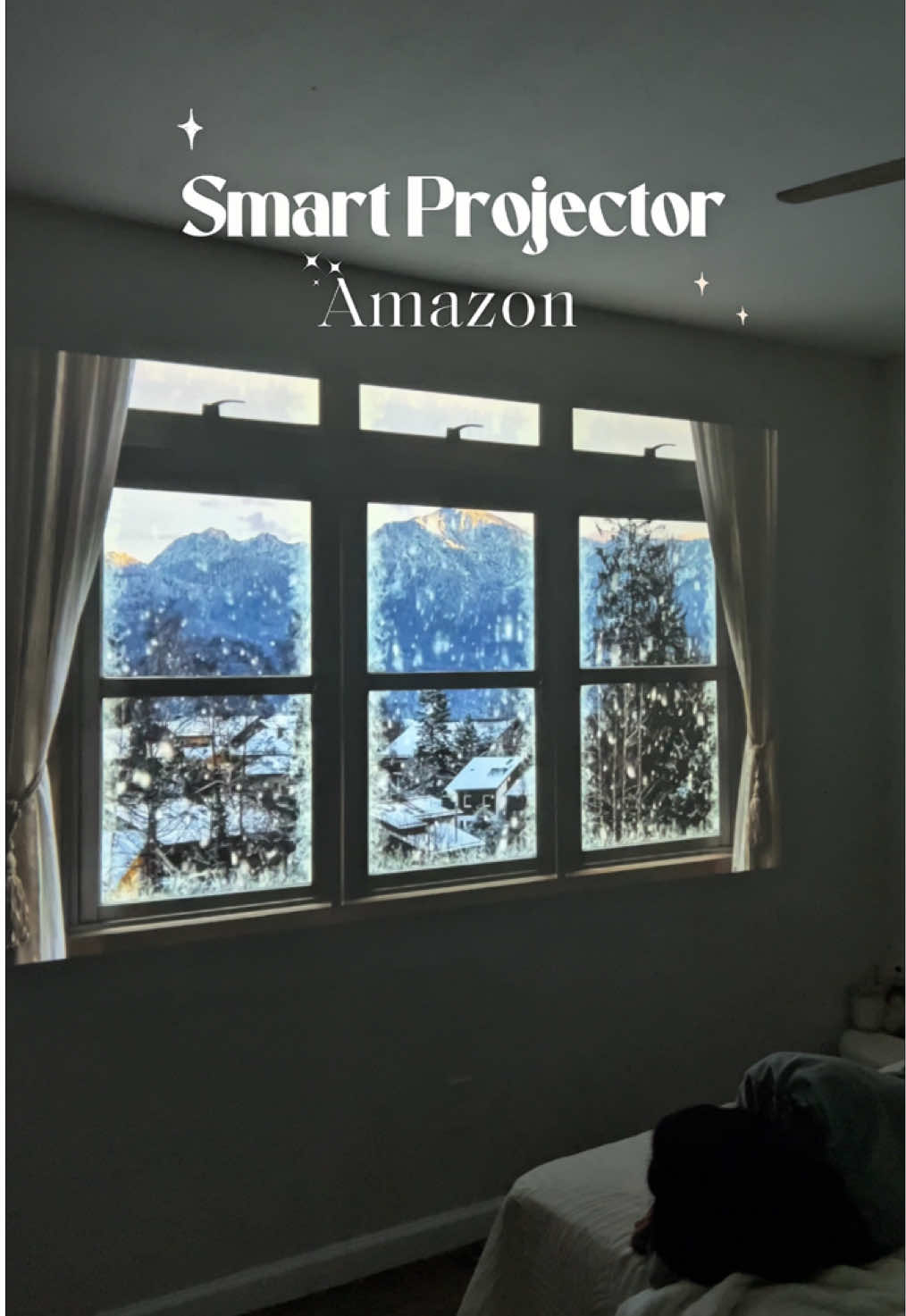 Me compré un proyector para mi habitación en @Amazon ✨ #proyector #projector #smartprojector #proyectorinteligente #amazon #amazonfinds #bedroommakeover #bedroomideas #netflix #youtube #ideasparatuhogar #roomideas 