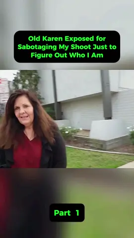 Part 1 | Old Karen Exposed for Sabotaging My Shoot Just to Figure Out Who I Am #freedom #karen #filmeverything #viral #1min #foryou 