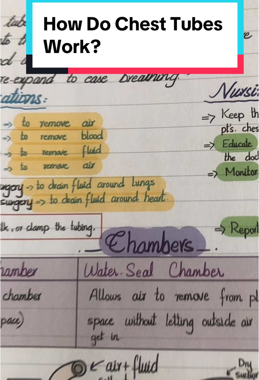 Understanding Chest Tubes  #medical #nclexquestions #nclextips #nurseslife #nclexreview #nursingschool #howtobecomeregisterenurse #registerednurse #lpn #lpnschool  #nclexexam #nclexstudying #cna #medicalmnemonics #anatomy #pharmacology #nclexhelp #nclex #anatomyandphysiology #nclexpn #medlife #doctorlife #doctor #nursesofinstagram #nurse #creatorsearchinsights #nursesoftiktok 