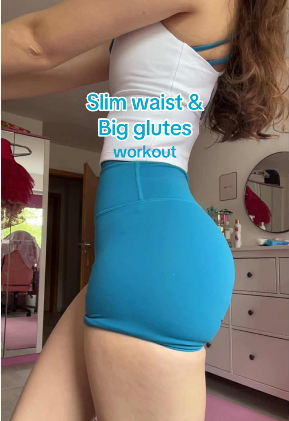 Repeat 2x 💖 / Also make sure you eat right + use weights to grow your glutes #glutes #sport #hourglassworkout #glutesworkout #athomeworkout #slimwaist #abs 