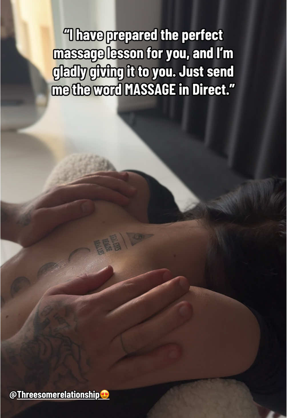 @Threesome relationship 😍 #massagetherapy 