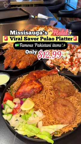 📍3085 Hurontario St, Mississauga 🚨 Mississauga just got a taste of Pakistan’s finest! 🇵🇰🔥 Halal Yum is now serving up Savour Pulao & Tehzeeb Pizza—and I’m SHOCKED at how huge the portions are for just $12.99 😱 This platter comes loaded with: 🍗 Tandoori chicken 🥙 2 shami kebabs 🥗 Raita + salad 🍚 A massive serving of their fragrant pulao! Their Tehzeeb pizza? Pure heaven—pillowy soft, super cheesy, and hands down one of the best desi pizzas I’ve tried in the GTA! 🍕❤️ We also tried: 🍟 Chicken on fries 🍗Nashville Tenders 🍨 Falooda 🥤 Lassi …and everything was delicious and super affordable! Run, don’t walk 🏃‍♀️ to Halal Yum in Mississauga for flavours straight out of Islamabad!