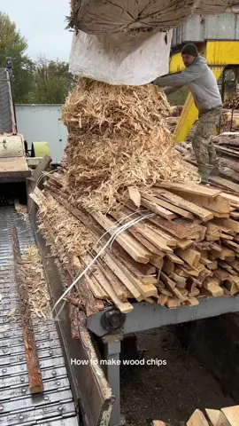 How to make wood chips with wood working tools by big wood chipper- sawmill workers life welcome 🪵#creatorsearchinsights #woodwork #satisfying #sawmill #woodchipper 