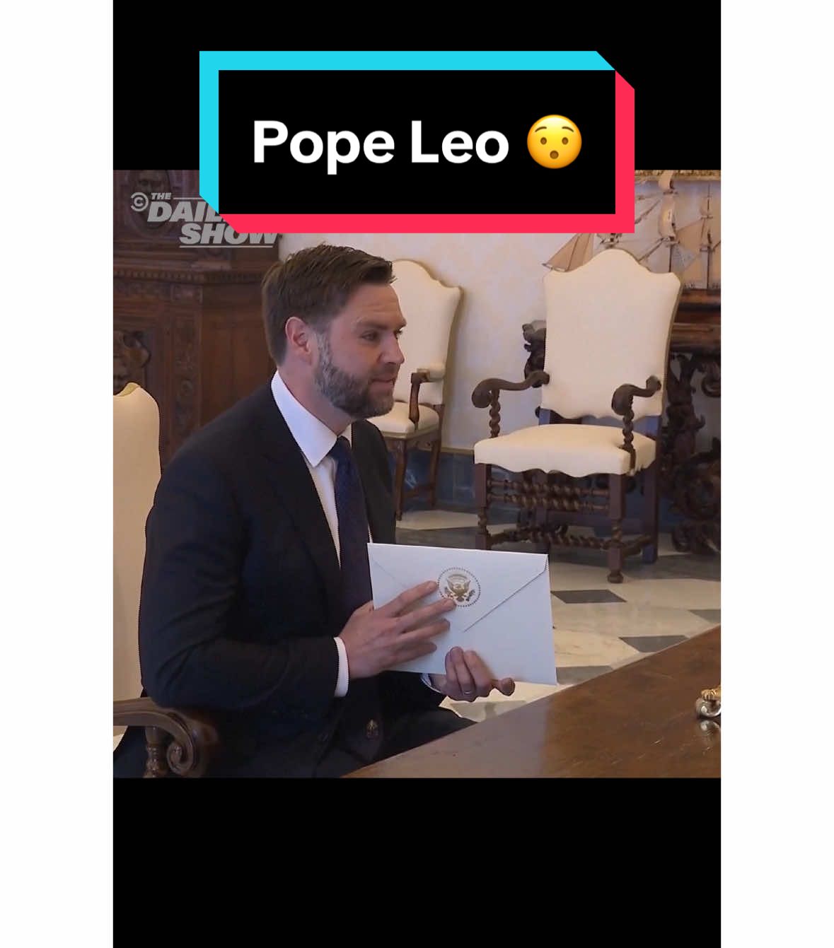 A rare look behind-the-scenes of an historic moment #DailyShow #JDVance #PopeLeoXIV 