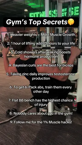 Follow me for the top 1% Muscle hacks! #fyp #gym 