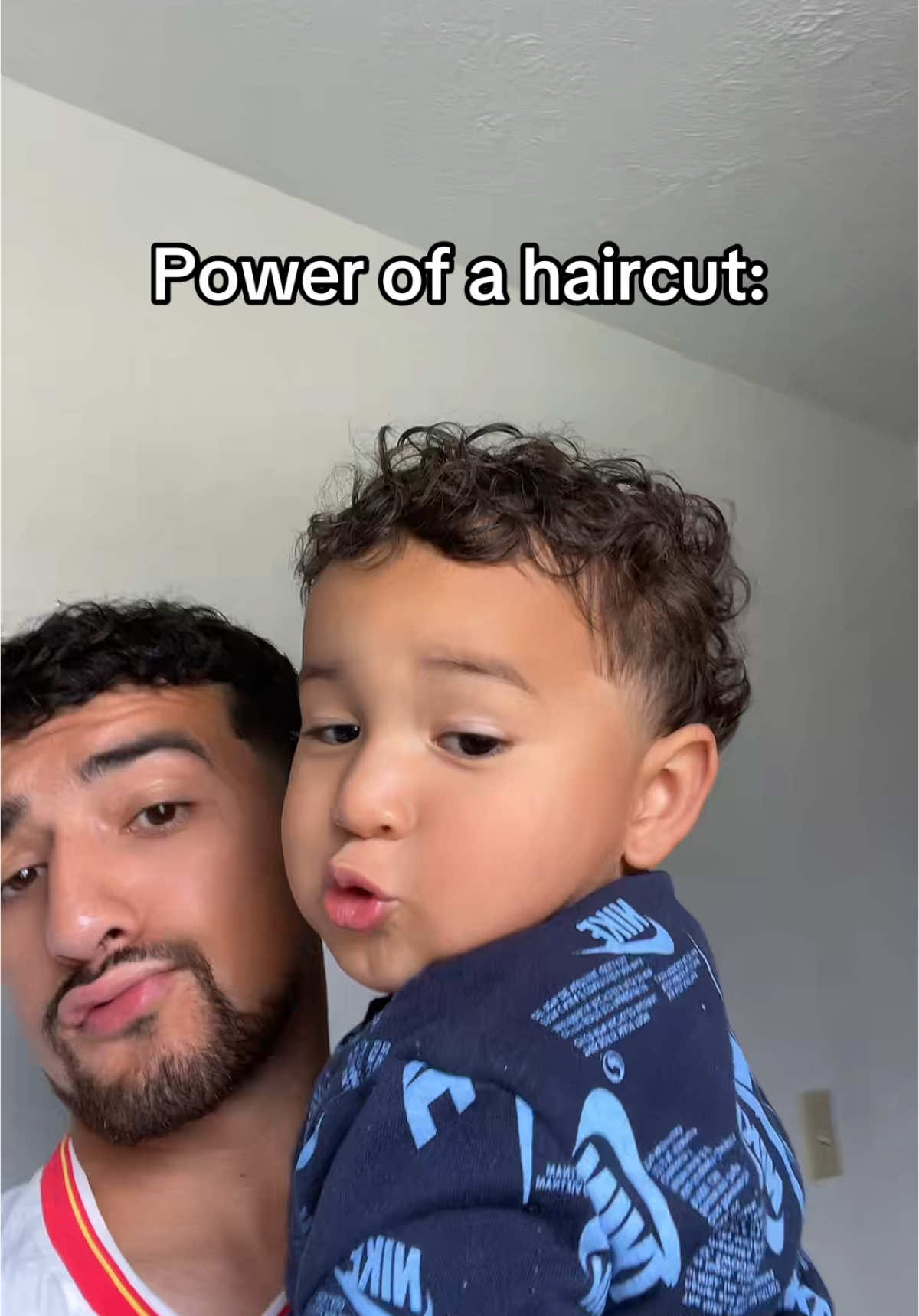Haircut with my twin 😚❤️ #fyp #trending #foryoupage #viral #dad #son #haircut #relatable 