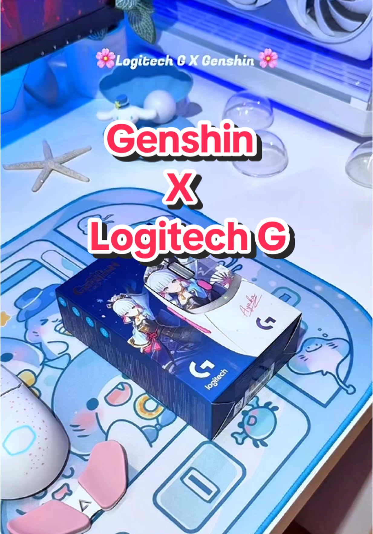 💖This little beauty is a stunning collab between @Logitech G & @GenshinImpact_En , I love it so much!  My first mouse with artwork on it! Isn’t it is pretty?! Ty so much @logitechg 💖#GamingSetup #gameroom #gamers #gamer #GamerGirl #gamingcommunity #setupinspiration #gaming #unboxing #prettylittlebaby