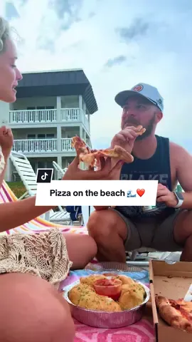 Pizza on the beach❤️ one of our favorite date nights every year. #datenight #beach #pizza #husbandwife #husbandandwife @Emily Ann Roberts 