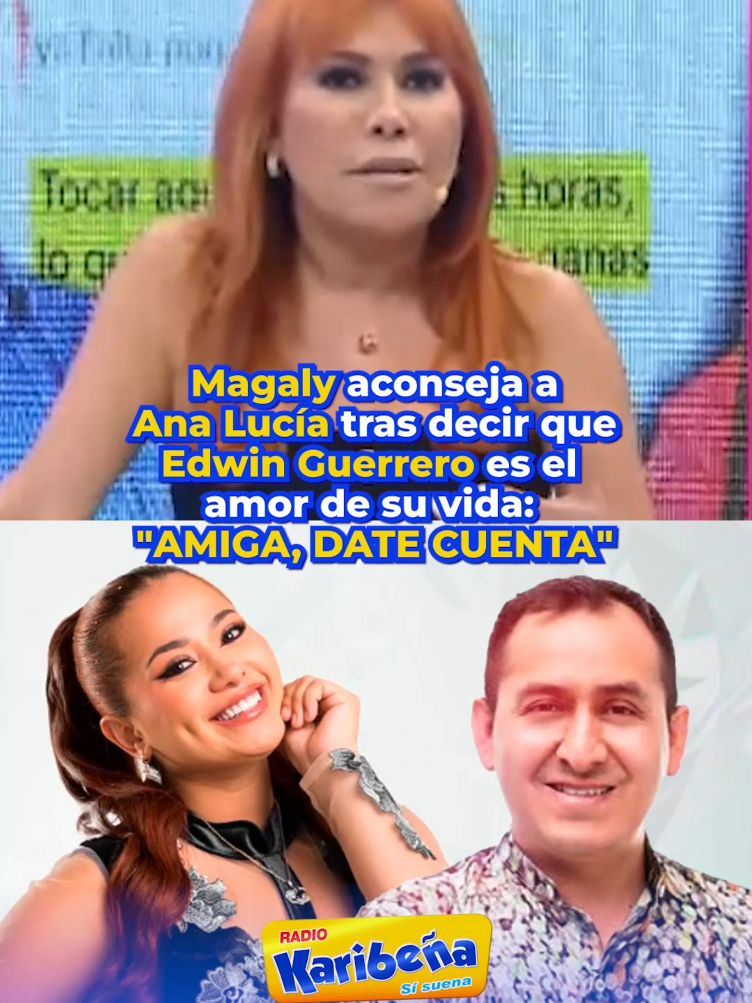 🔥 Tras escuchar que Ana Lucía Urbina afirmó que Edwin Guerrero siempre será el amor de su vida, Magaly la aconseja para que reflexione tras las pruebas de la tiktoker Aida. 👀💥 📻 94.9 FM 📺 KARIBEÑA TV: 6.2 . . ##lakaribeña #karibeña #Espectáculo #farandula #AnaLucia #PolémicaCumbiambera #karibeña16años #EdwinGuerrero