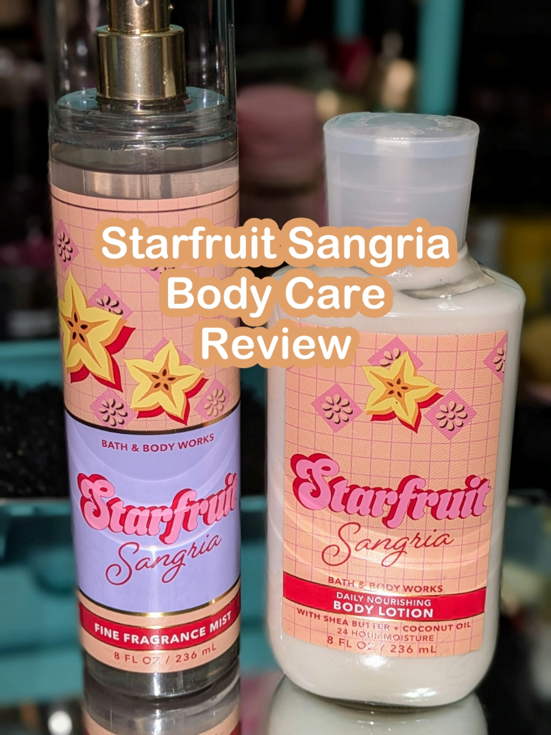 ✨Bath & Body Works ⭐ Starfruit Sangria Body Care Review for the full review Check out My YouTube channel Keke's Scented Lounge #kekescentedlounge #perfumetiktok #perfume #fragrance #fragrancetiktok #perfumereview #fragrancereview #Summer #summervibes #summeressentials #girlythings #girlytok #contentcreator #influencer #fyp #foryoupage #fun #musthaves #unboxing #haul #bodycareroutine #hygiene #showertok #scentoftheday #sotd #showertok #shopping  #Vlog #sweetperfume #sweet #candy #pinkasthethic #starfruitsamgria #bathandbodyworksstarfruitsangria 